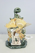 Blue Sky Clayworks Heather Goldminc Signed 2002 Fairy House Clay Sculpture NWT