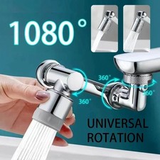 Universal 1080° Swivel Extension Faucet Aerator Rotate Robotic Arm Tap Extender