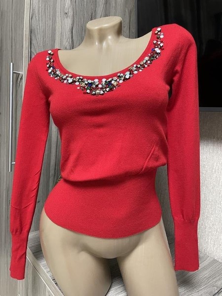 Women Blumarine Sweater Red Knit 36 / S / 44