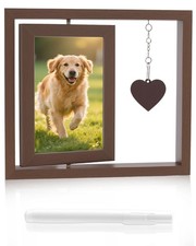 Dog Memorial Gifts for Loss of Dog - Double Sided Rotating 4x6 Photo Frame wi...