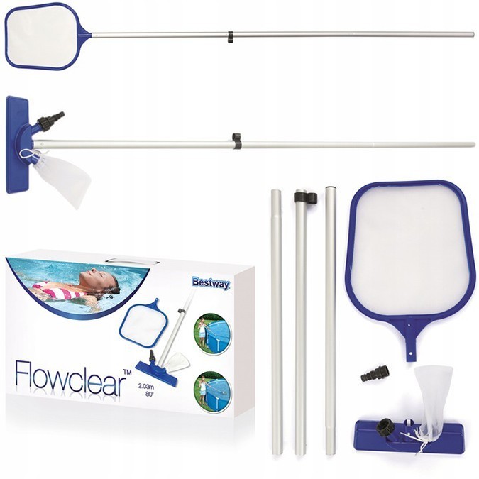 Set de cuidado de piscina Bestway Flowclear cuchara y aspiradora para...