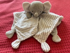 Carter's Just One You Gray Elephant Triangles Lovey Security Blanket Super Soft