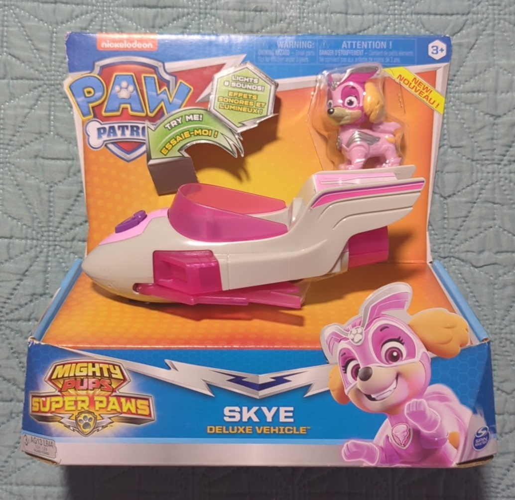 Spin Master Mighty Pups Super Paws Paw Patrol Skye Deluxe Vehicle