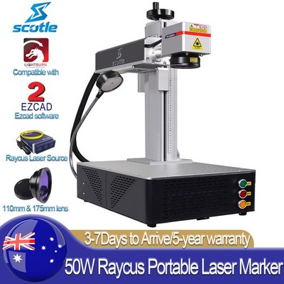 50W Raycus Portable Fiber Laser Marking Machine Desktop Engraving Metal Markers
