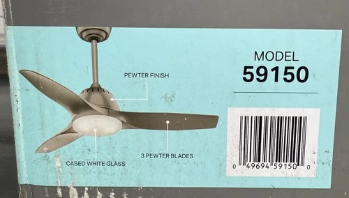 Casablanca Wisp 44" Modern Ceiling Fan - Pewter, LED Light, Remote, 59150 - Picture 12 of 13