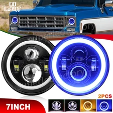 2x DOT 7"inch Round LED Headlights High&Low Beam For Chevy C10 C20 Pickup Truck