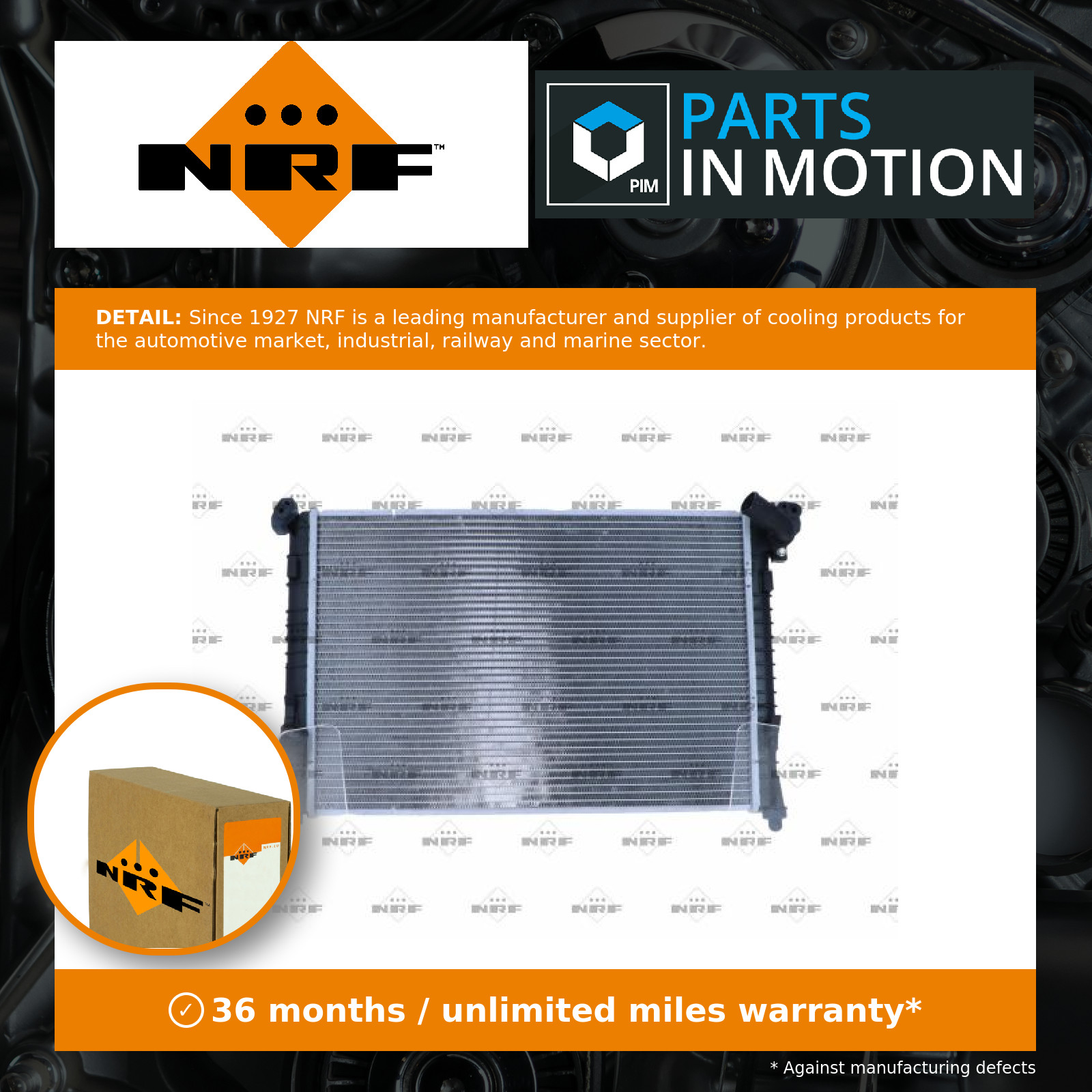 Radiator fits MINI COOPER 1.6 02 to 06 W11B16A NRF 1475554 17101475554 Quality
