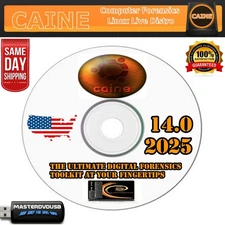 Caine Linux 14 Bootable Live Installer DVD – Grade AAA+ – Same Day Shipping