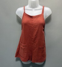 Xhilaration Gauzy Romper Size M Tank Shorts Summer Top Burnt Orange