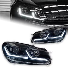 Paar LED SCHEINWERFER SET LINKS+RECHTS Für VW Golf VI MK6 2010-2014
