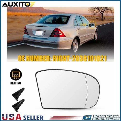 Right Side Rearview Mirror Glass Heated for Benz E-Class E320 E350 E500 E55 AMG