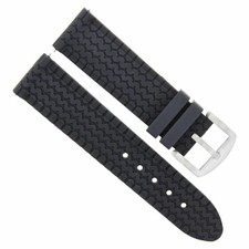 24MM RUBBER DIVER WATCH BAND STRAP FOR BREITLING NAVITIMER BLACK TOP QUALITY