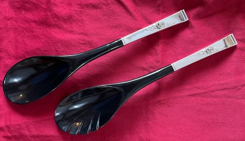 Reed and Barton CLASSIC ROSE Salad Serving Set - Sterling No Monogram