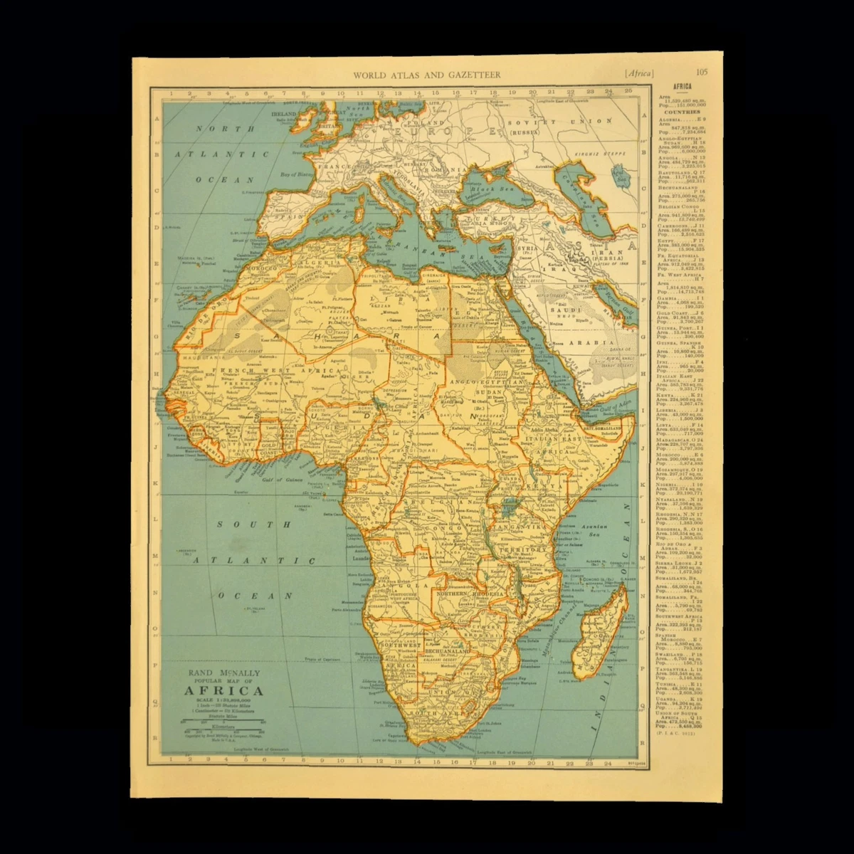Preços baixos em Mapas e Atlas Antigos da África 1930-1939