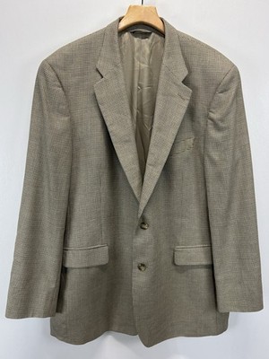 Brooks Brothers 346 Summer Blazer Mens 46 L Silk Wool Linen Houndstooth  READ