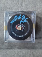 Zach Werenski Signed Columbus Blue Jackets Official Game Puck Autographed COA