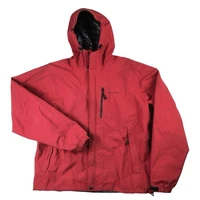 Gage Technical Gear Grundens Storm Surge Mens Large Canvas Hooded Rain Jacket