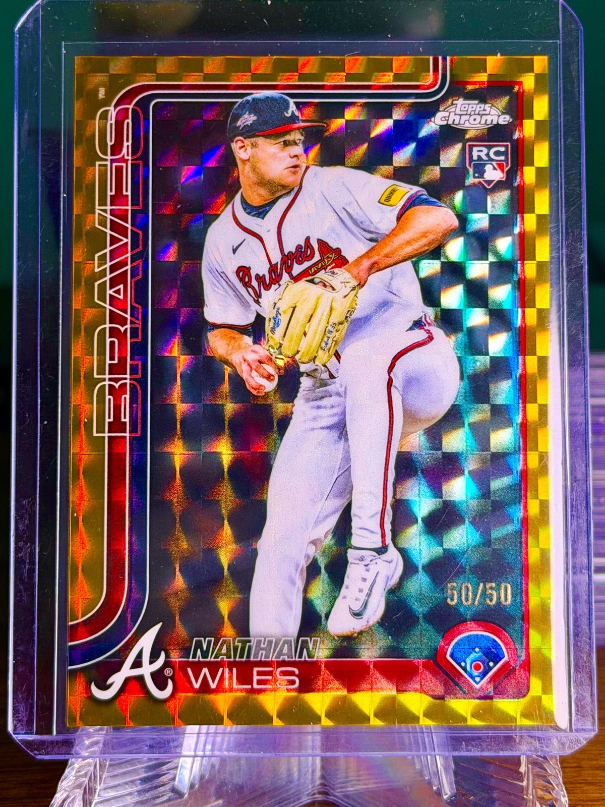 2025 Topps Chrome Update - Nathan Wiles #USC172 Gold Geometric Refractor /50