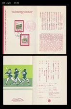 Sports,Baseball,Taiwan 1977 Postmark on the information Card