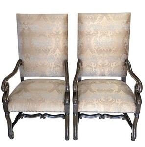 Pair of Marge Carson “San Marino” Armchairs, 48″H, PA6872