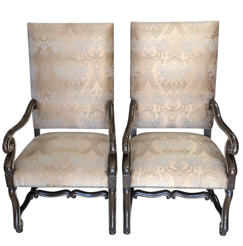 Pair of Marge Carson “San Marino” Armchairs, 48″H, PA6872