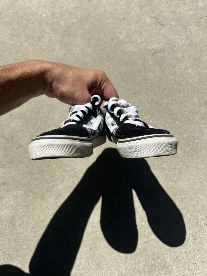 VANS Old Skool Primary Camo Black White Youth Boys Kids Shoes Sneakers Size 1.5 - Изображение 4 из 4