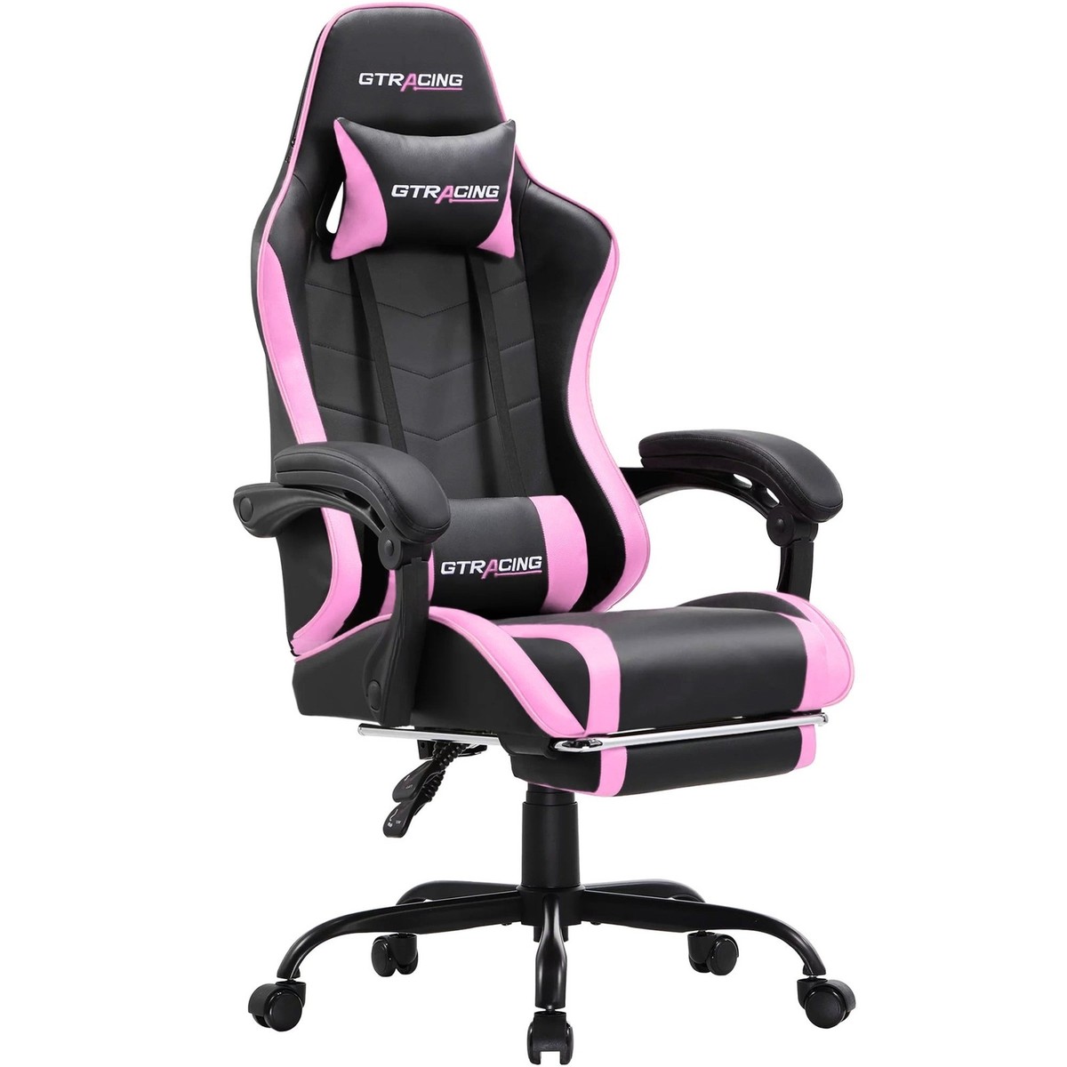 GTRACING GTWD-200-PINK-N Height Adjustable Office Swivel Reclining