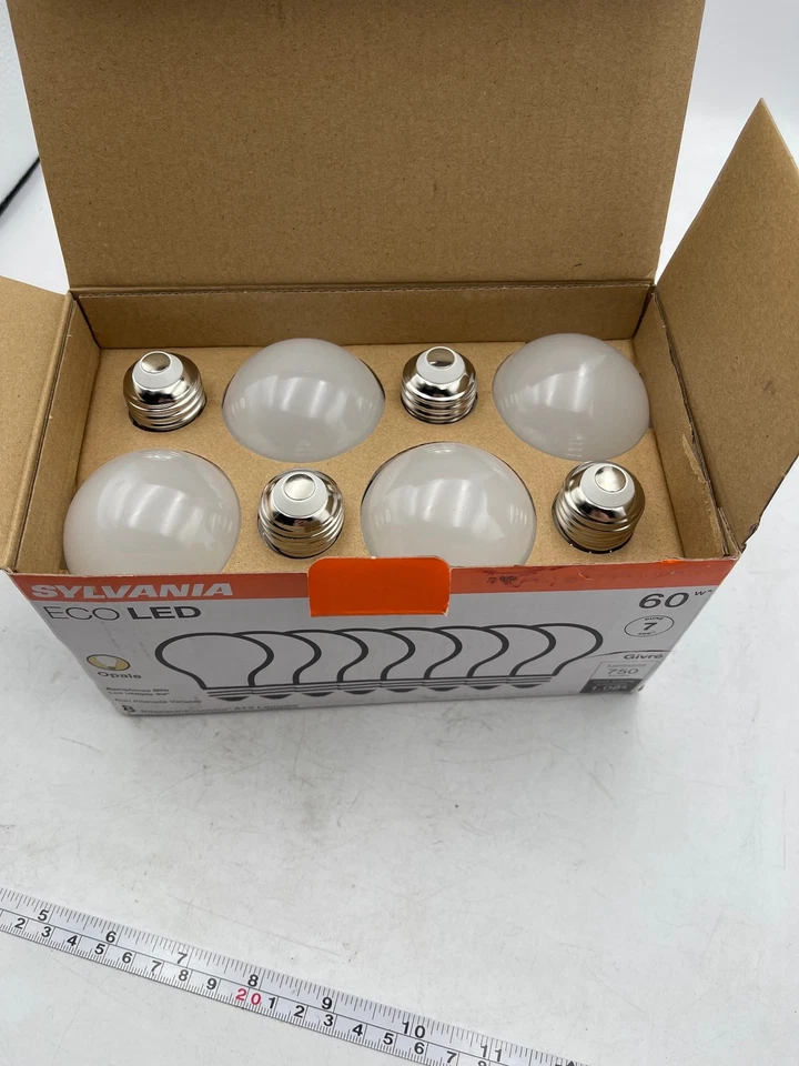 Sylvania ECO LED A19 8-Pack 60W Equivalent 9W Soft White Frosted Opal Bulbs - Image 4 of 4