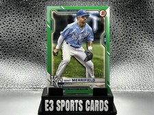 Bowman 2021 Whit Merrifield /99Kansas City Royals #1 Green Border Baseball Card