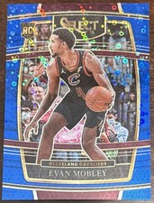 2021 2022 Panini Select Evan Mobley RC Blue Disco 7/25 Cavaliers