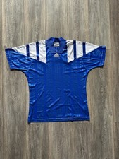 Vintage 1990s Adidas Equipment Soccer Jersey Football Shirt Blue Kit Men Size M