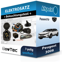 für Peugeot 3008 05.2016-Jetzt Towtec E-Satz 7Polig Fahrzeugspezifisch NEU