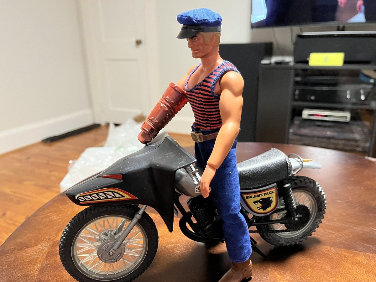 Big Jim Mattel Motocross Rugged Rider Motorcycle Wolfpack Honda