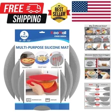 12 10 8 Inch Multi-use Microwave Mat, Trivet, Pot Holders, Drying, Baking, Pl...