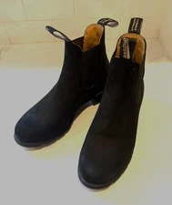 Blundstone Black Nubuck Heeled Chelsea Boot 8.5 New No Box Tried On Never Worn