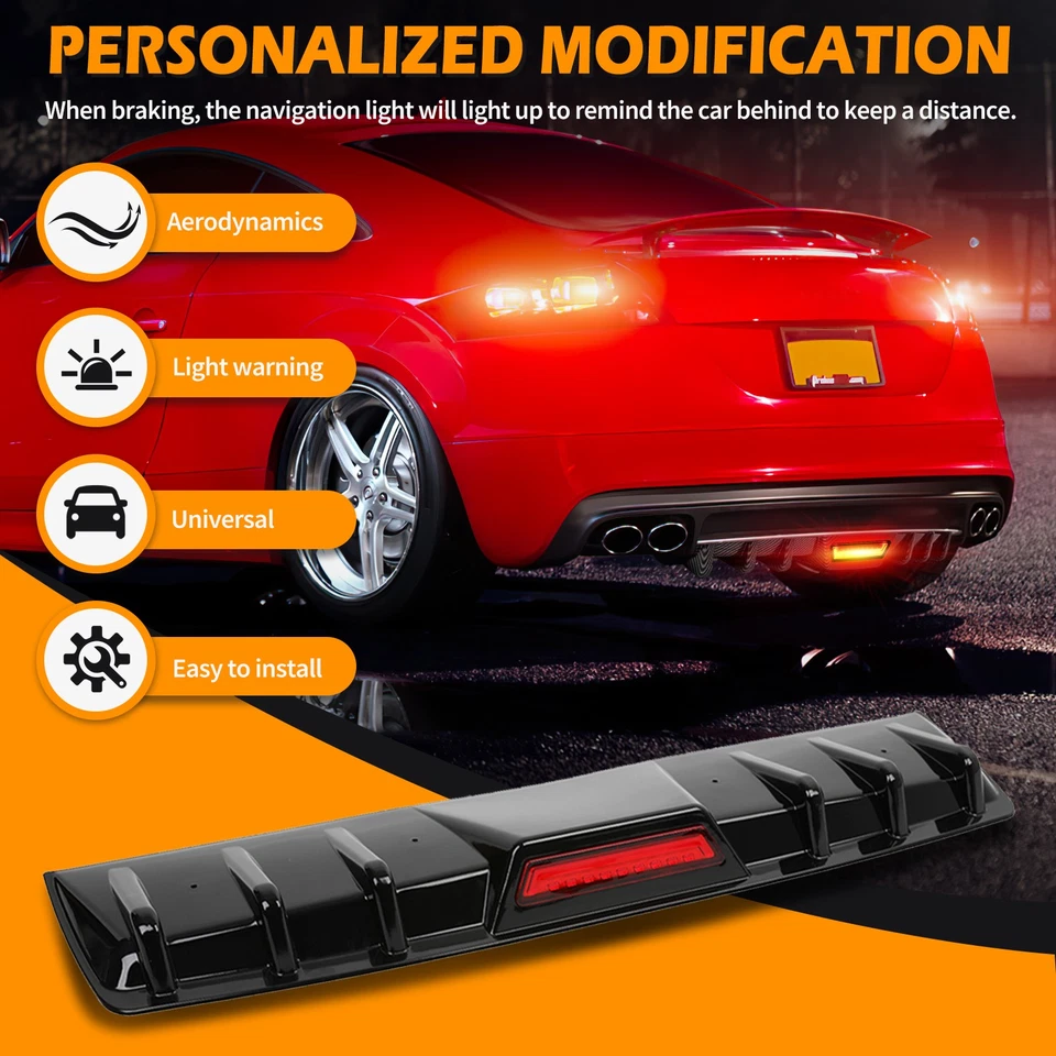 Глянцевый задний бампер диффузор спойлер светодиодный стоп-сигнал для Infiniti M35 M35h M37 M45 - Изображение 4 из 4