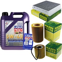 Inspektionspaket 5L Liqui Moly 5W-40 FüR Smart Fortwo Coupe 0.8 CDI City-Coupe