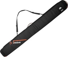 Ski Bag for Air Travel, 360 Fully Padded Protection, Water-Resistant Black