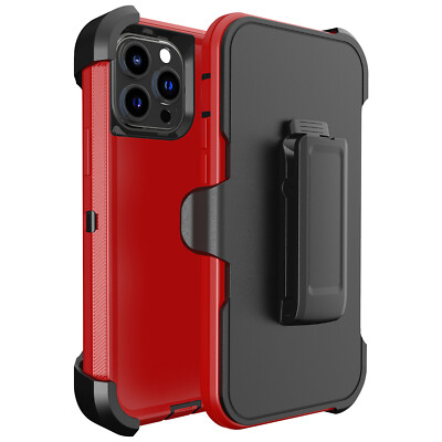 Shockproof Defender Case W/Belt Clip For iPhone 15 Pro Max 14 13 11 12 XS XR 78