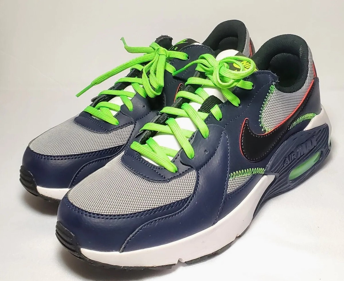 Nike Air Max Excee Blue And Neon Green Nike Shoes Mens Sz Nike Air