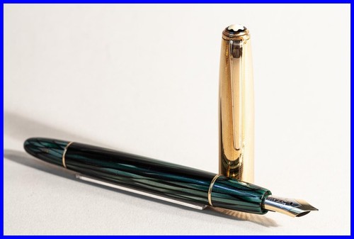 UNINKED 1955 Green Striated 14Ct EF 644 MONTBLANC Meisterstück NOS in Box - Picture 5 of 11
