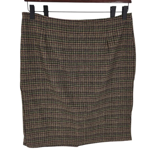 Gold Flava Damen Übergröße 22 mehrfarbig Vintage Tweed gerader Bleistiftrock neu mit Etikett - Bild 1 von 10