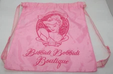 Disney Cinderella Princess Bibbidi Bobbidi Boutique Pink Drawstring Sack Bag