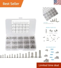 750pcs Phillips Pan Head Mini Screw Assortment - 15 Sizes for Precision Repairs