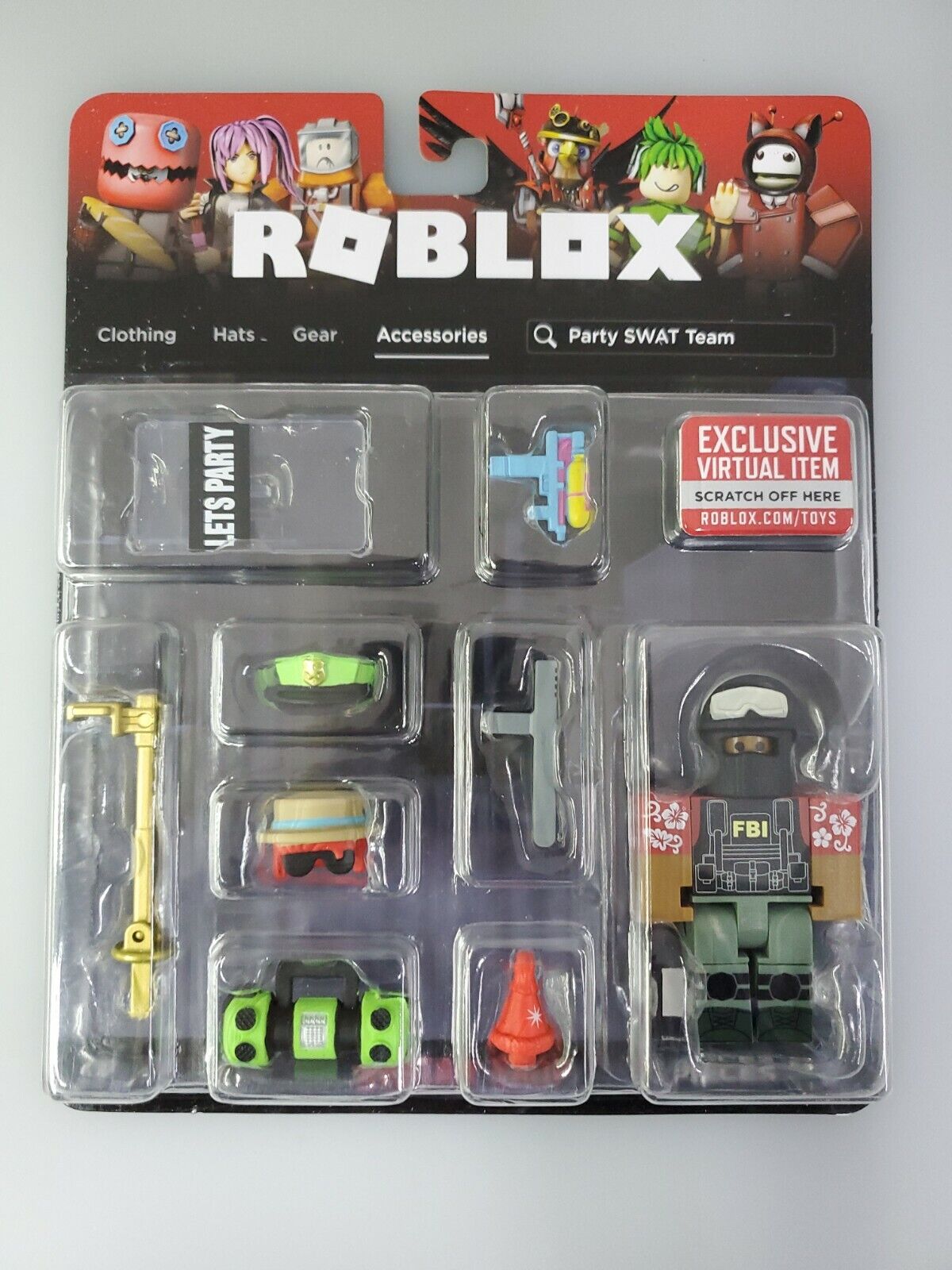 Roblox Avatar Shop Series Collection Party Swat Team By Jazwares For Sale Online Ebay - roblox lets party