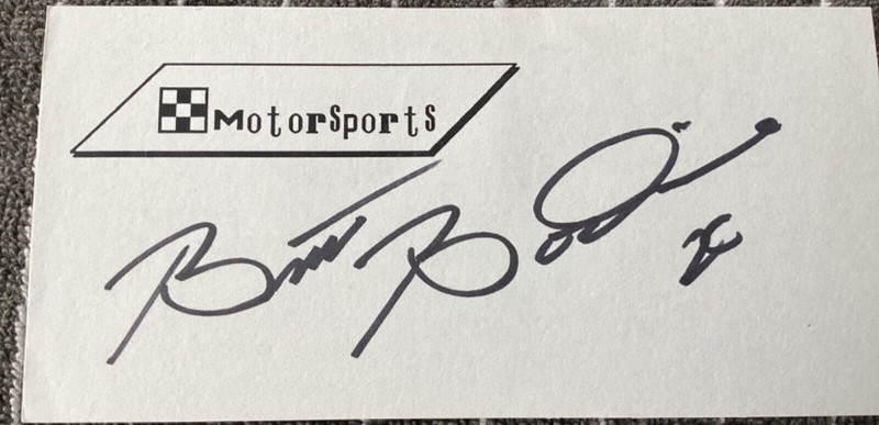 BRETT BODINE Personally Autographed Signed NASCAR Card RACING FreeShip