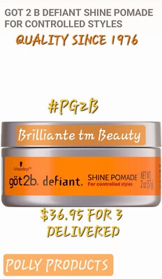 THREE (3) Got  Be Defiant Hair Style Pomade. Brilliante tm #PG2B, Polly Products