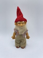 Vintage Steiff Style Dwarf Gnome Plastic Doll Felt Clothes