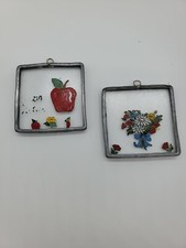 Stained Glass Suncatchers Repaint 2 Heavy Small Repurpose B69
