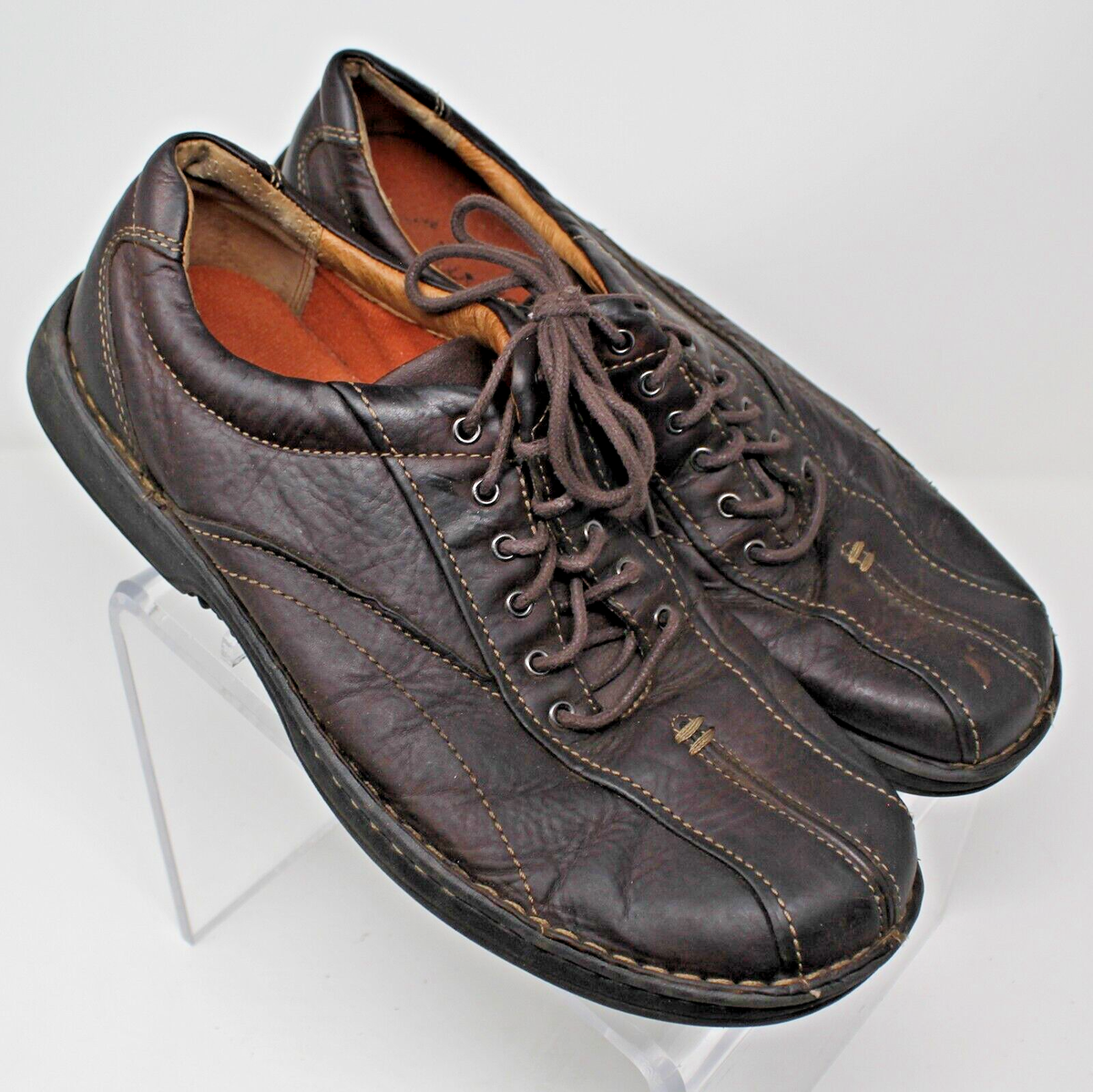 Men\'s Clarks Brown Leather Oxfords Size 9.5M EUC Clarks Desert Boots 2.0 Brown beeswax leather Chukka Mens  main image 4